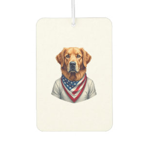American Canine Golden Retriever Vintage Tee Car Air Freshener