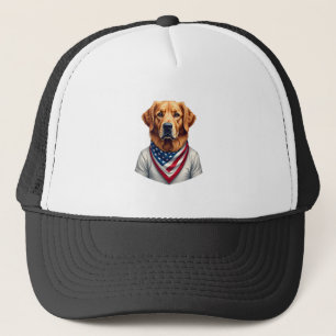 American Canine Golden Retriever Vintage Tee Trucker Hat