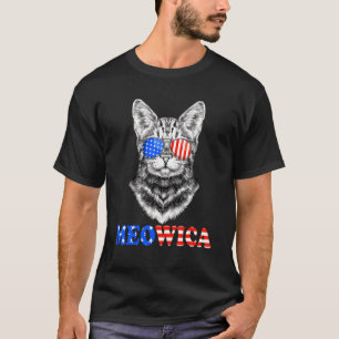 American Cat 4th Of July Meowica Merica Men Usa Fl T-Shirt