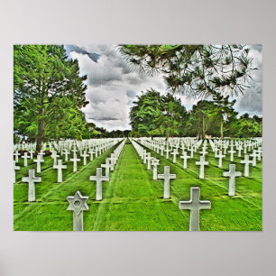 American Cemetery in Normandy France Poster