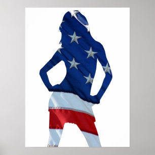 American cheerleader on any colour poster