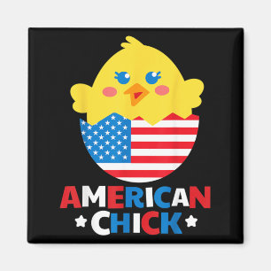American Chick Funny 4th Of July Independence Day Magnet