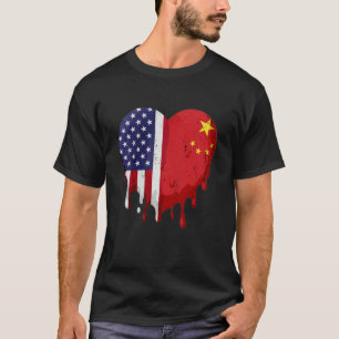 American Chinese Asian Pacific Heritage Month Flag T-Shirt