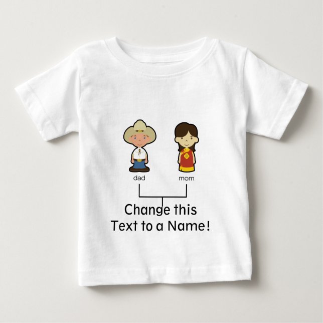 American/Chinese Baby Family Tee - Customise This! (Front)
