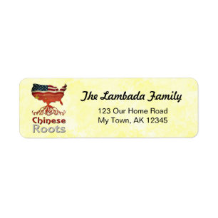 American Chinese Roots Address Labels