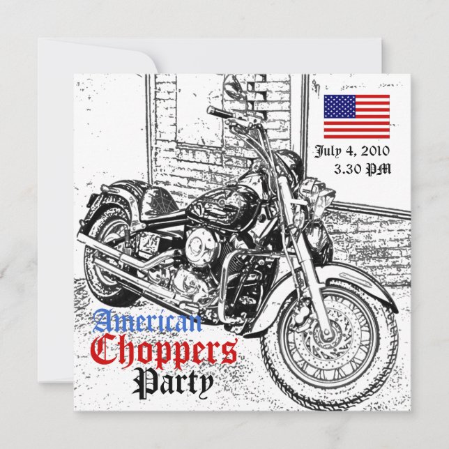 American Choppers July 4 Party Invitation (Front)