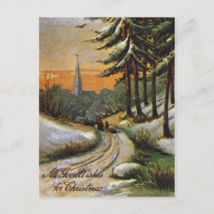 AMERICAN CHRISTMAS CARD. Late 19th century. Holiday Postcard