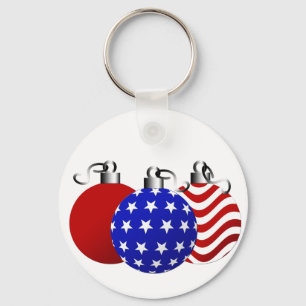 American Christmas Key Ring