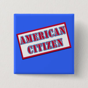 American Citizen 15 Cm Square Badge