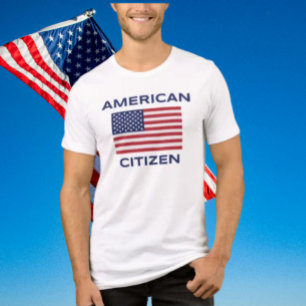 American Citizen Bold USA Flag T-Shirt Tri-Blend Shirt