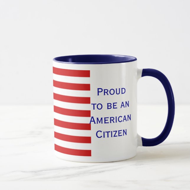 American Citizen Flag Ringer Coffee Mug by Janz (Right)