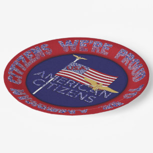 American Citizens, Blue-Red-Paper Party Plates
