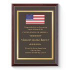 American Citizenship Award Plaque