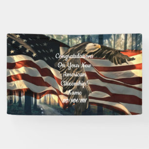 American Citizenship Eagle American Flag Banner