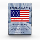 American Citizenship Flag Award with Date