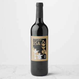 American Citizenship Gifts Wine Label