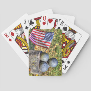 American Civil War Memorial Cannon Balls Playing Cards