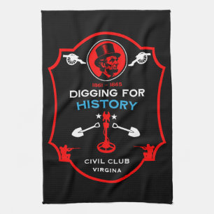 American Civil War Metal Detecting Club Tea Towel
