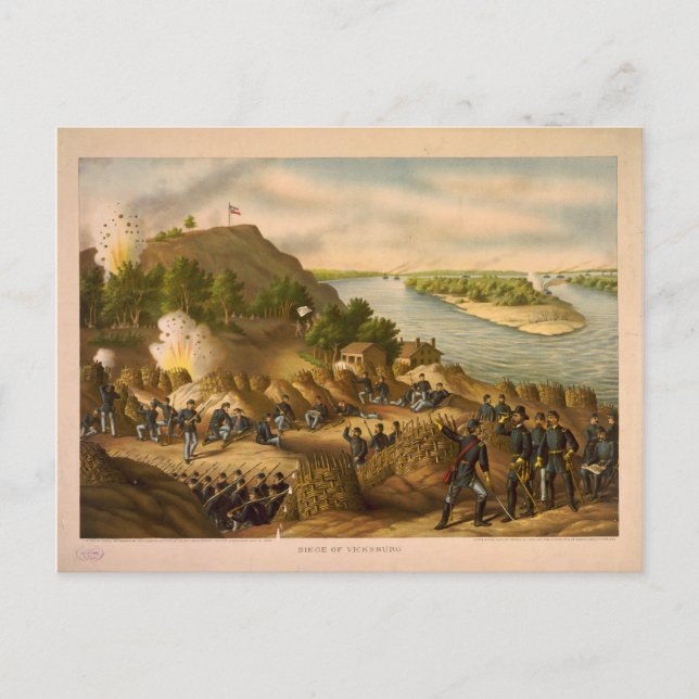 American Civil War Siege of Vicksburg in 1863 Postcard (Front)