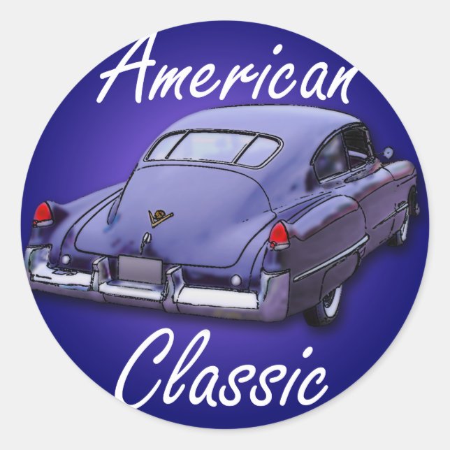 American Classic 1949 Cadillac Round Sticker (Front)
