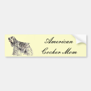 American Cocker Mum Bumper Sticker