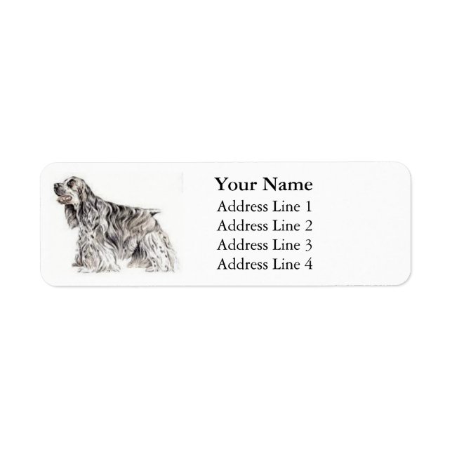 American Cocker Spaniel Address Labels (Front)