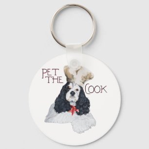 American Cocker Spaniel Chef Key Ring