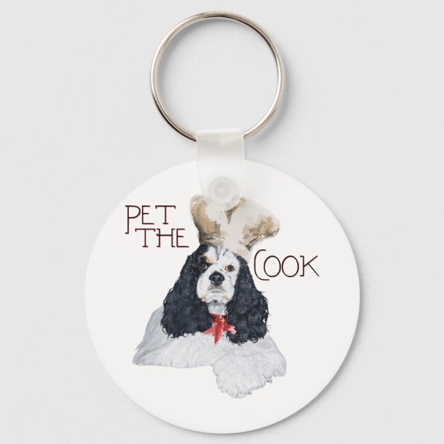 American Cocker Spaniel Chef Key Ring (Front)