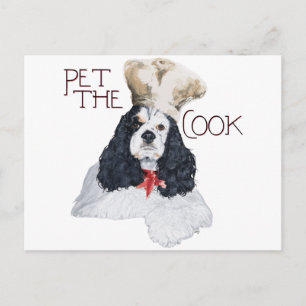 American Cocker Spaniel Chef Postcard