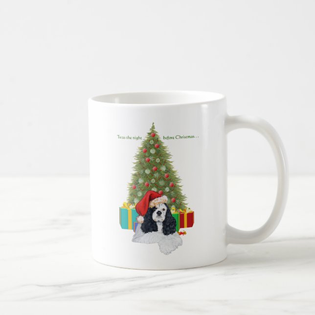 American Cocker Spaniel Christmas Coffee Mug (Right)