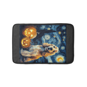 American Cocker Spaniel Cute Dog Halloween Jack O Bath Mat