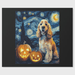 American Cocker Spaniel Cute Dog Halloween Jack O Wrapping Paper