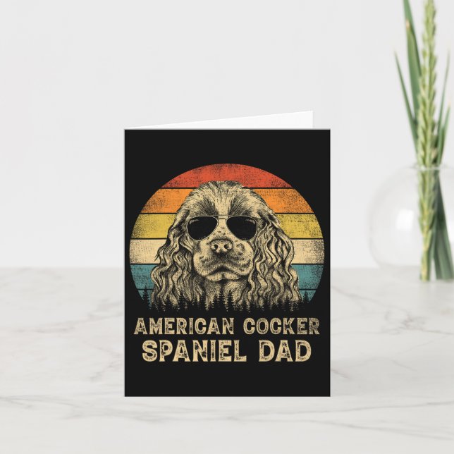 American Cocker Spaniel Dad Dog Lovers Father's Da Card (Front)