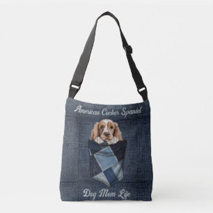 American Cocker Spaniel Dog Mum Pocket  Crossbody Bag