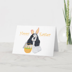 American Cocker Spaniel Easter Holiday Card