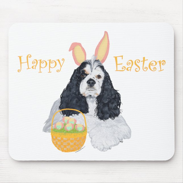 American Cocker Spaniel Easter Mouse Pad (Front)