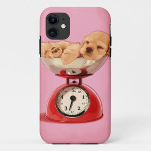 American cocker spaniel in retro kitchen scale iPhone 11 case