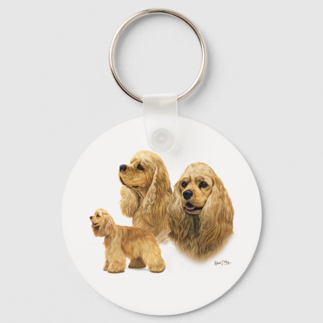 American Cocker Spaniel Key Ring (Front)