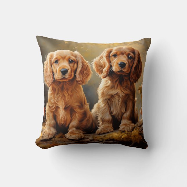 American Cocker Spaniel puppies Cushion (Front)