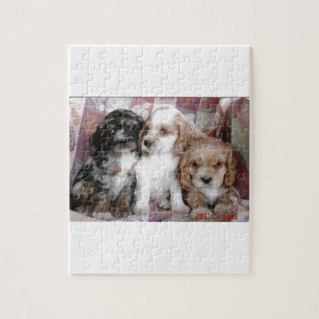 American Cocker Spaniel Puppies Jigsaw Puzzle (Vertical)