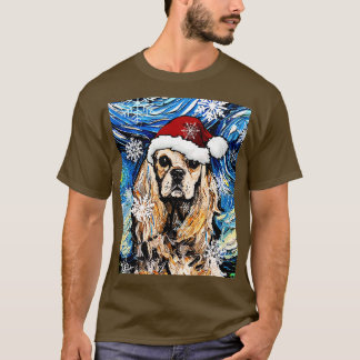American Cocker Spaniel Santa T-Shirt