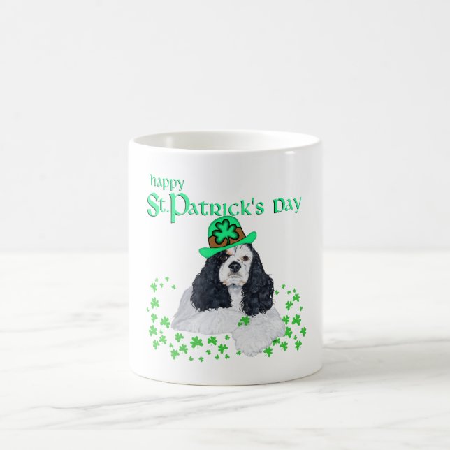 American Cocker Spaniel St. Patrick's Day Coffee Mug (Center)