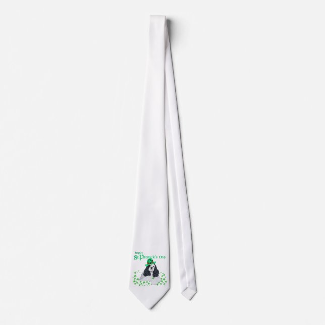 American Cocker Spaniel St. Patrick's Day Tie (Front)