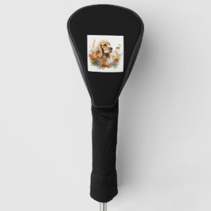 American Cocker Spaniel with Wildflowers 2 Golf Head Cover