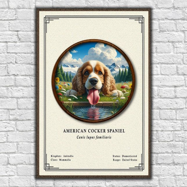 American Cocker Spaniel Zoology Series Poster (Creator Uploaded)