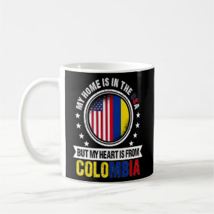 American Colombian Flag Heart From Colombia Americ Coffee Mug