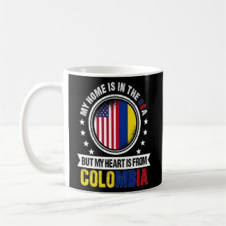 American Colombian Flag Heart From Colombia Americ Coffee Mug