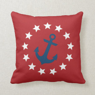American Colonial Flag Stars and Anchor Cushion