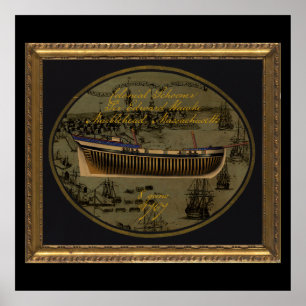 American Colonial Schooner Sir Edward Hawke Poster