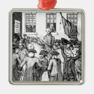 American Colonists Declared Themselves Metal Tree Decoration
